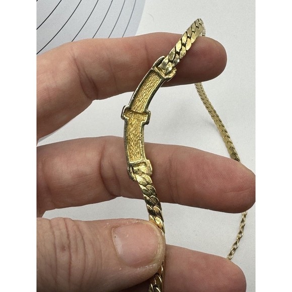 Christian Dior Green Clear Swarovski Crystal NECKLACE 1980s Vintage 15" 2" CHAIN - Picture 6 of 8